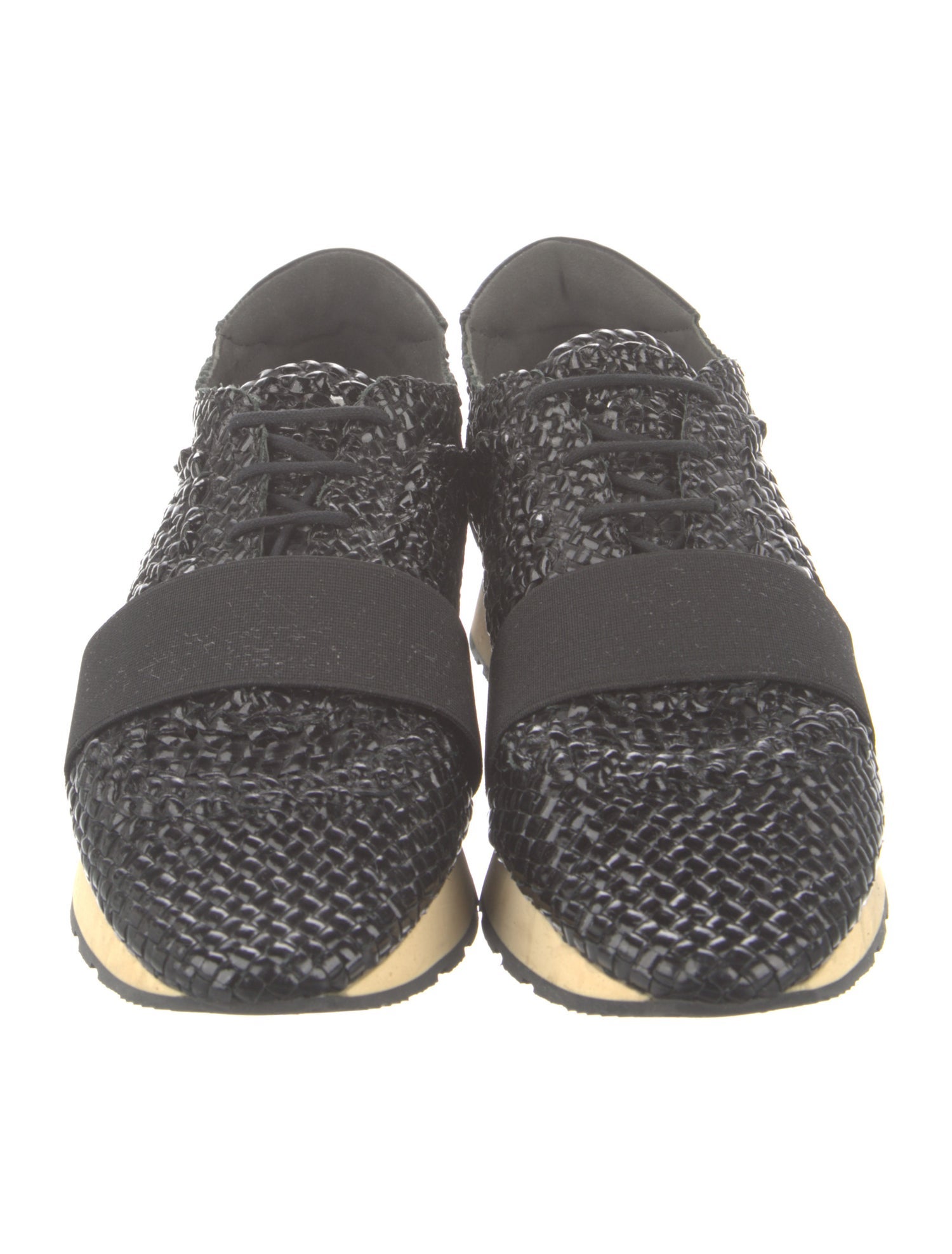 Balenciaga Leather Grosgrain Trim Sneakers